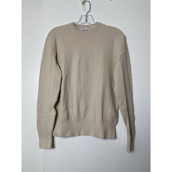 ZARA 2 Shirt Women's Size S Gray Beige Long Sleeve Sweatshirt Outdoor Casual - Picture 3 of 16